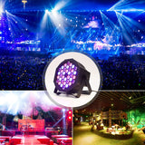 JAJALUYA LED Par Lights 36 LED Stage Lights 7 Modes RGB DJ Lights with Sound Activated Remote and DMX Control DJ Uplighting for Birthday Party Events Wedding Christmas Stage Lighting (4 Packs)