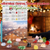 Advent Calendar 2023, 24 Days Christmas Countdown Calendar Rocks, Minerals, Gemstones & Crystal, Natural Mineral for Collection Learning, Scientific Gift for Kids, Adult, Geology Enthusiasts