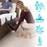 Stander EZ Adjust Bed Rail, Adjustable Senior Bed Rail and Bed Assist Grab Bar for Elderly Adults with Organizer Pouch, Black