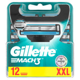 Gillette Mach3 Razor Blades for Men, 12 Pieces