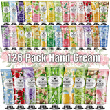 VESPRO 126 Pack Hand Cream Gifts Set For Women, Bulk Hand Lotion Travel Size for Dry Cracked Hands, Mini Hand Lotion for Valentines Day Gifts, Mother's Day Gifts and Baby Shower Party Favors