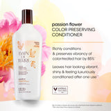 Bain de Terre Passion Flower Color Preserving Conditioner, Luxurious Hydration for Vibrant Color & Protection from Fading, with Argan & Monoi Oils, Paraben-free, Vegan, 33.8 Oz