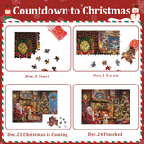 Advent Calendar 2024 Christmas Jigsaw Puzzles for Kids Adults - 1008 Pieces 24 Day Christmas Puzzle Countdown Calendar, Ideal Stocking Stuffer Puzzle for Home Decoration, Funny Christmas Game Gift