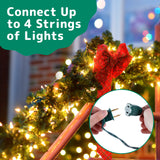 PREXTEX Christmas Lights (40 Feet, 200 Lights) - Clear White Christmas Tree Lights with Green Wire - Indoor/Outdoor String Lights - Warm White Twinkle Lights