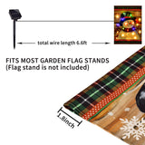 Lighted Christmas Garden Flag for Outside, Led Snowman Garden Flag, Winter Yard Flag 12x18 Double Sided for Outdoor Yard Porch Lawn Decoration