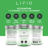 Lifio Icelandic Astaxanthin from Microalgae, All-Natural Support for Skin & Joint Health, Vegan, Soy-Free, Gluten-Free, Non-GMO, 12 mg, 180 Softgels