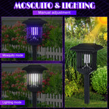 Solar Bug Zapper Outdoor UV Mosquito Killer Black Fly Repellent Light Waterproof Pest Control Insect Fly Trap LED Insecticidal Lamp Hang or Stake in The Ground for Indoor Home Garden(12 Pack)
