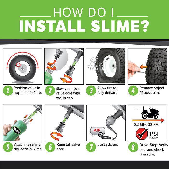 Slime 10163 Flat Tire Puncture Repair Sealant, Prevent and Repair, All Off-Highway Tubeless Tires, Non-Toxic, eco-Friendly, 1 Gallon jug
