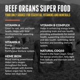 One Earth Health New Zealand 100% Grass Fed Beef Organs – (200 Count, 3,000mg Serving) Liver, Heart, Kidney, Pancreas, Spleen Supplement. Organ Meat Complex sourced from New Zealand