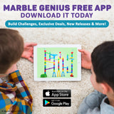 Marble Genius Marble Run - 300 Complete Pieces Maze Track Christmas Toys for Adults, Teens, Toddlers & Kids Aged 4-8 Years Old, (181 Translucent Marbulous Pieces + 119 Glass-Marble Set), Extreme Set