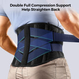 FREETOO Back Brace for Men Lower Back Pain with 7 Metal Stays, for Sciatica, Herniated Disc, Scoliosis and More Pain Relief! Breathable Back Support Belt for Women Work with Soft Pad, Lightweight Lumbar Support for Dairly Activity M(Waist:33"-39")