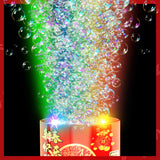 Ivtivfu Fireworks Bubble Machine (2PCS 13 Holes), Automatic Fireworks Bubble Maker with Lights and Closeable Sound for Kids, Chinese New Year, Christmas, Party, 4th of July