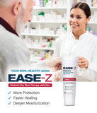 EASE-Z Diabetic Foot Cream. Clinically Proven Ingredients and ZINC Relieve Dry, Cracked, Callused Feet and Hands. Soothes Pain and Burning. Shea Butter moisturizes. Fast-Acting, Long-Lasting. 4.4 oz.