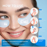 Enaskin Naturals Under Eye Patches for Dark Circles: 30 Pairs Retinol Collagen Eye Gels Mask - Reduce Wrinkles Puffy & Bags - Skin Treatment Pads - Anti Aging Moisturizer For Women (Blue)