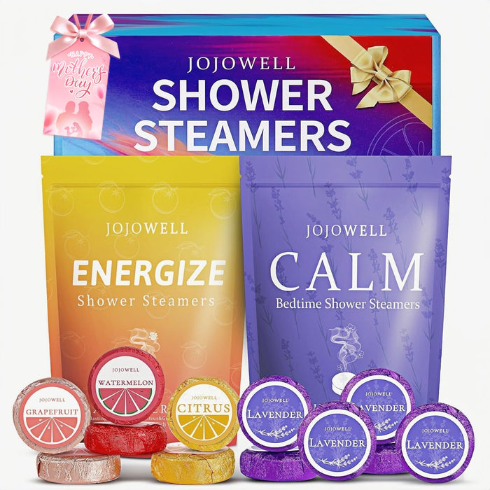 Shower Steamers Aromatherapy - 12 Pack Shower Bomes with Essential Oils, Birthday Gifts for Men Women, Mothers Day Gifts for Mom Wife Grandma from Daughter Son, Relaxation Self Care Gift for Women