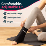 Magic Gel Ankle Ice Pack Wrap - Reusable Hot or Cold Wrap for Injuries - Soft Flexible Heating or Cooling Compression for Ankles, Foot, Heel - Comfortable and Easy to Use - Black