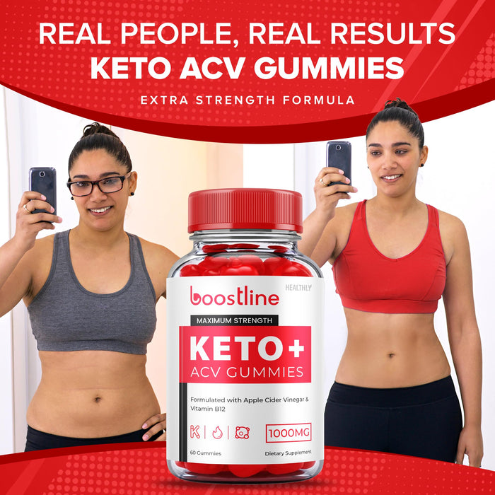 (2 Pack) Boostline Keto ACV Gummies - Official Formula - Boostline Keto + ACV Gummies with 1000MG Apple Cider Vinegar Vitamin Supplement, Boost Line Keto Plus Acv Gummies Reviews Keto (120 Gummies)