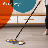 CLEANHOME Mops for Floor Cleaning with 3 Different Washable Mop Pads and Extendable 55” Long Handle, Multifunction Dust Mop for Hardwood,Marble,Tile Floor Mopping,Orange