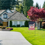 WENWELL Large Donald Trump 2024 House Garden Flags 28 x 40 Inch,Make America Great Again Burlap Yard Sign Decorations,Trump is our President Banners for Outdoor Double Sided