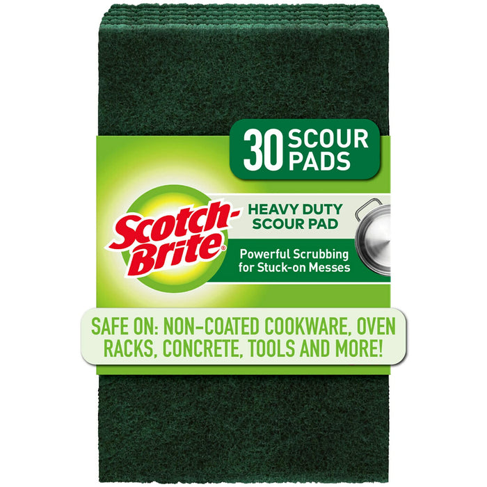 Scotch-Brite Heavy Duty Scour Pads, Scouring Pads for Kitchen and Dish Cleaning, 30 Pads