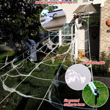 OCATO 200" Halloween Spider Web + 59" Giant Spider Decorations Fake Spider with Triangular Huge Spider Web for Indoor Outdoor Halloween Decorations Yard Home Costumes Parties Haunted House Décor