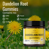 HERBAMAMA Dandelion Root Gummies, Organic Dandelion Extract Taraxacum Officinale - Non-GMO Vegan 2000mg 60 Gummies, Dandelion Supplements for Immune System