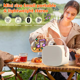 Mini Karaoke Machine for Kids Adults,Portable Bluetooth Karaoke Speaker for Adults Kids with 2 Microphones for 6 7 8 9 10 11 12 Years Old Girls Boys Gifts Toys for Christmas Birthday, Beige