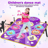 Dance Mat Toys for Kids, Purple Princess Electronic Dance Pad Game with 5 Gaming Modes, Dance Toys with LED Lights, Built-in Music, Ideas Christmas Birthday Gifts for 5+ Year Old Toddler Girls