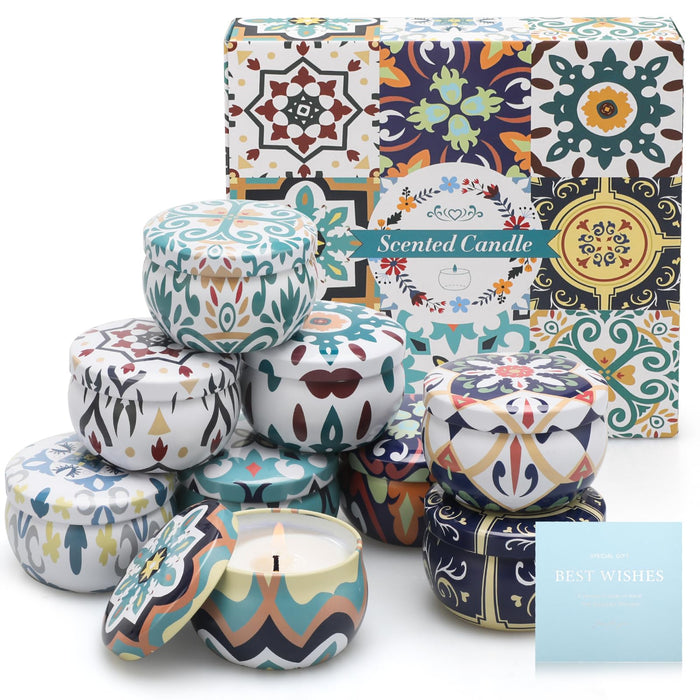 Scented Candles, 9 Packs 2.5oz Candle Set, Soy Candles for Home Scented, Aromatherapy Candle for Stress Relief, Bathing, Ideal Gifts for Women Birthday, Thanksgiving, Christmas