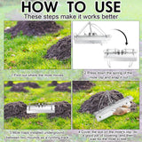 Mole Trap Half Round Metal Mole Killer Reusable Ground Squirrel Trap Heavy Duty Gopher Rat Vole Traps Tactical Traps for Outdoor Lawn Garden Yard Gopher Vole Trapping (4 Packs)