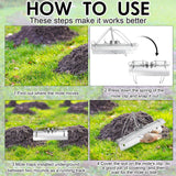 Mole Trap Half Round Metal Mole Killer Reusable Ground Squirrel Trap Heavy Duty Gopher Rat Vole Traps Tactical Traps for Outdoor Lawn Garden Yard Gopher Vole Trapping (8 Packs)
