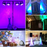 LUNSY Dj Lights, 36 LED Par Lights Stage Lights with Sound Activated Remote Control & DMX Control, Stage Lighting Uplights for Wedding Club Music Show Christmas Holiday Party Lighting - 4 Pack