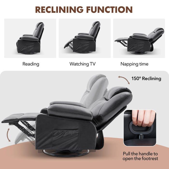 Weture Power Lift Recliner Chair with Massage and Heat for Elderly, Fabric Electric Recliner Chair with Cup Holders and USB Port, Big Oversized Recliner Chair for Seniors (Fabric, Brown)