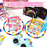 ZMLM Kids Scratch Party Favors Gifts: 24 Pack Unicorn Scratch Art Notebooks Birthday Gifts Rainbow Party Favors Toys Girls Boys Bulk Art Craft Kit Stocking Stuffers Classroom Prizes Christmas Gift