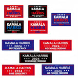 10 Pack Kamala Harris for President 2024 Car Bumper Stickers - Includes 4x6 and 3x9 Inch Waterproof Decals