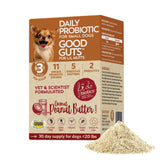 Fidobiotics Good Guts for Lil Mutts Probiotic for Dogs, Billions of CFUs, 11 Strains, 5 Digestive Enzymes, 2 Prebiotics, Digestive Gut Health for Dogs, Adult & Puppy Probiotics Supplements (30 Days)