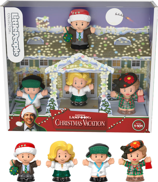 Little People Collector National Lampoon’s Christmas Vacation Movie Special Edition Set for Adults & Fans, 4 Figures in Display Package