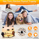 2Pcs Flea Traps for Inside Your Home New Upgrade Flea Trap Indoor with 4 Sticky Disc&6 LED Bulbs&2 Adjustable Electric Wires Pet&Kid Safe,Non Toxic&Odorless Flea Catcher Sticky Bed Bug Trap for Home