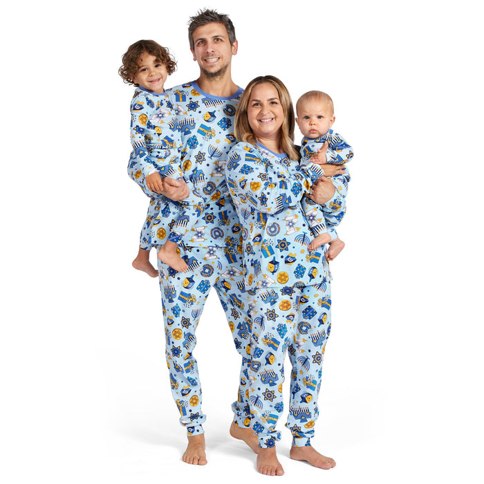 The Children's Place baby girls Family Matching Christmas Holiday Sets, Snug Fit 100% Cotton, Adult, Big Kid, Toddler, Pajama Set, Hanukkah, 0-3 Months US