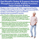 PhosFix 120 Pills Phosphorus Binder with Chitosan for Supporting Normal Phosphorus Levels and Kidney Health. Renal Supplement Optimal Health