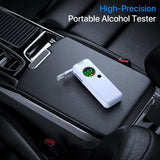 Breathalyzer,Figollty High-Accuracy Professional Alcohol Tester for Personal Use, LCD Digital Display Alcohol Tester with 10 Mouthpieces