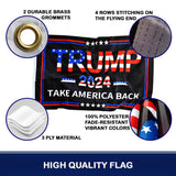 Trump 2024 Flag 3x5 Ft - 3 Ply Trump Flag 2024 Double Sided - Take America Back Flag - Bright Vivid Colors Donald Trump Flags 3x5 Outdoor - Indoor Outdoor Trump Banner - Trump Merchandise 2024