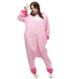 Wishliker Adult Onesie Animal Pajamas Halloween Cosplay Costumes Party Wear Pink L