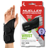 MUELLER Sports Medicine Green Fitted Wrist Brace, Wrist Pain Relief Support for Men and Women, Ideal for Carpal Tunnel, Tendinitis, Arthritis, Right Hand, Black, Small/Medium