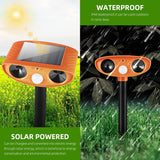 2 Pack Ultrasonic Animal Repellent Outdoor Solar Animal Deterrent with Motion Detection Deer Repellent Devices Waterproof for Cat Squirrel Deer Raccoon Skunk Rabbit Fox and More (2)