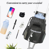 Crutch Bag Lightweight Crutch Accessories Storage Pouch with Reflective Strap and Front Zipper Pocket for Universal Crutch Bag to Keep Item Safety (Large)
