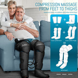 AICUTTI Air Compression Massager with Heat, Foot Leg for Vericose Veins, Muscle Fatigue, Cramps, Swelling and Edema, Gifts Mothers Day, Father Christmas, Mom, Dad, Women Men Black