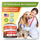 STRELLALAB Dog Allergy Relief 2 Packs (240 Chews) - Dog Itchy Skin Treatment + Omega 3 & Pumpkin, Dog Allergy Chews & Anti Itch Support Supplement, Dogs Itching & Licking Treats, Dog Itch Relief Chew