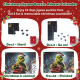 2024 Advent Calendar Jigsaw Puzzles for Kids Adults, 24 Box 1008 Pieces Christmas Puzzle Countdown Calendar, Funny Christmas Game Gift Wall Decor, 20.5 x 29.6 inches