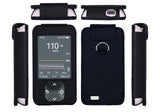 SNK Dexcom G7 / G6 Receiver Fitted Leather Case W/Screen Protector & Lanyard (Black)